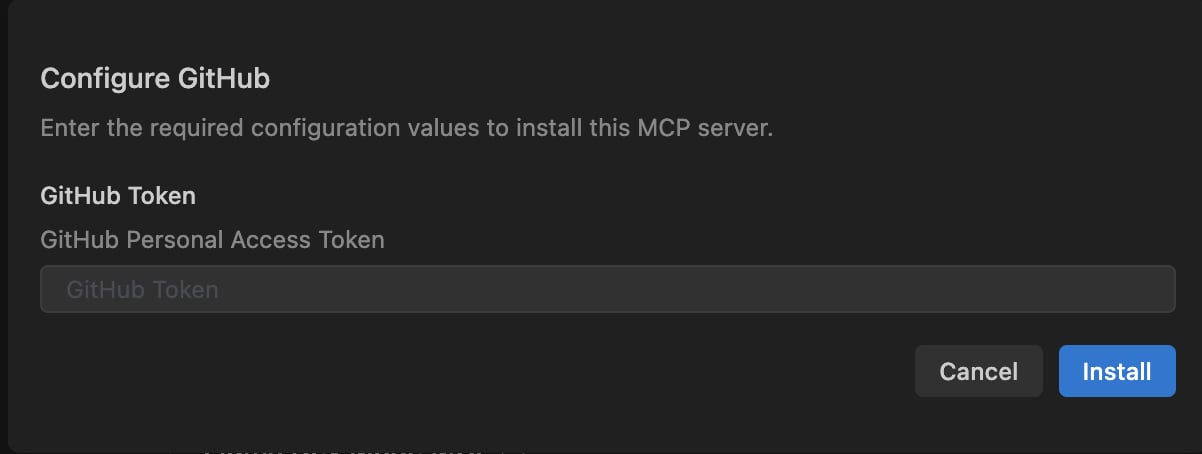 Antigravity GitHub MCP Configuration Modal